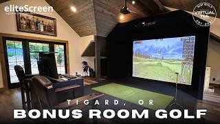 Stunning Bonus Room Golf Simulator Build | Tigard, OR | Virtual Tee Systems