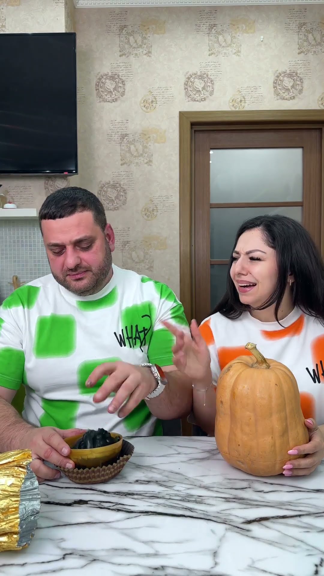 OMG Pumpkin vs candy!? #shorts Best video by MoniLina