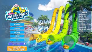 [4K] WATERPARK SIMULATOR Blind Let's Play DAY 1 Building My First Splash Zone! screenshot 5