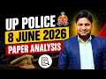 🔥UP Police 8 June 2026 Paper Review | Easy Ya Tough? #Expected Cut Off