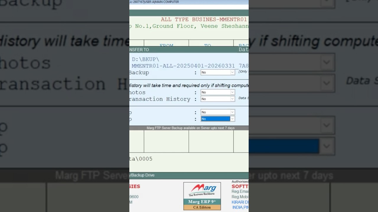 Marg software me data backup kaise hota h/ kese kare 