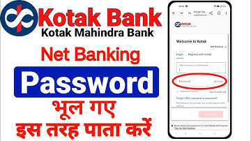 How to reset kotak net banking password |  Kotak net banking password kaise pata kare