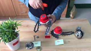 Garden Grass Trimmer Head Coil Chain Brush Cutter for Lawn Mower