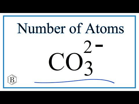 Video How to Find the Number of Atoms in CO3 2-     (Carbonate ion) - youtube