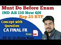 CA FINAL FR RTP SEP 25 Ind AS 110 Qn