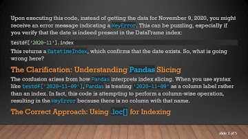 Understanding Pandas Date Slicing: Resolving the Odd Behavior of Day Indexing
