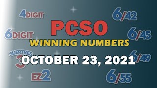 P72M Jackpot Grand Lotto 6/55, EZ2, Suertres, 6Digit, and Lotto 6/42 | October 23, 2021