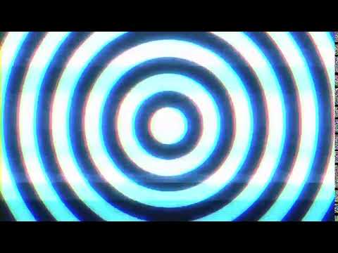 4k abstract hypnotic circles loop with glith effects　間嶋真