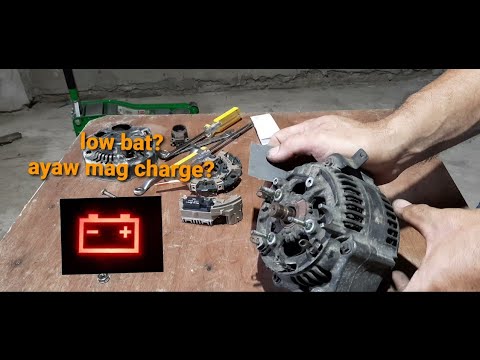 how to repair not charging alternator on gasoline car...