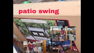 Costco  patio swing..unboxing