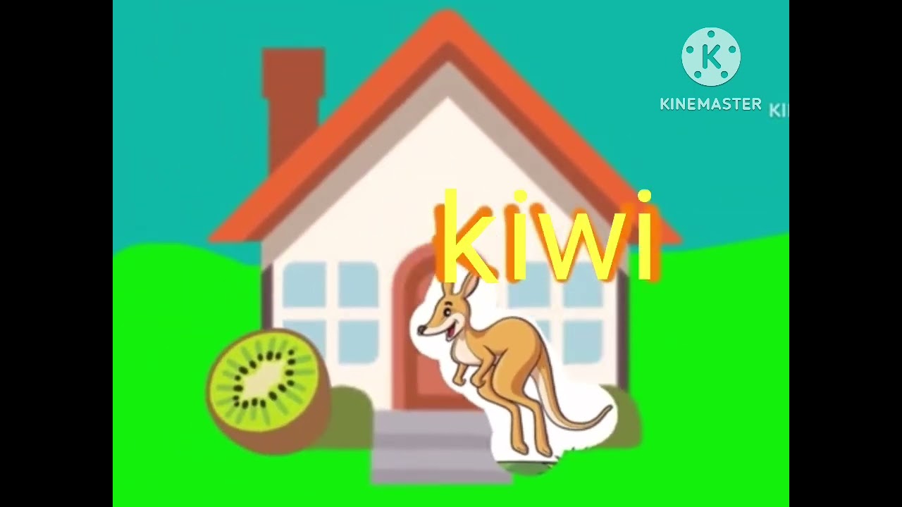 Learn ABC in lowercase k in for kangaroo and kiwi alphabets for kids