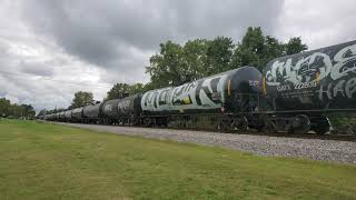Monster K442 empty ethanol/grain emptys rumbling through the small town of wartrace Tn