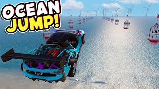 Which Randomly Generated Car Config Can LAUCH The Furthest Into The Ocean On Car Jump Arena?