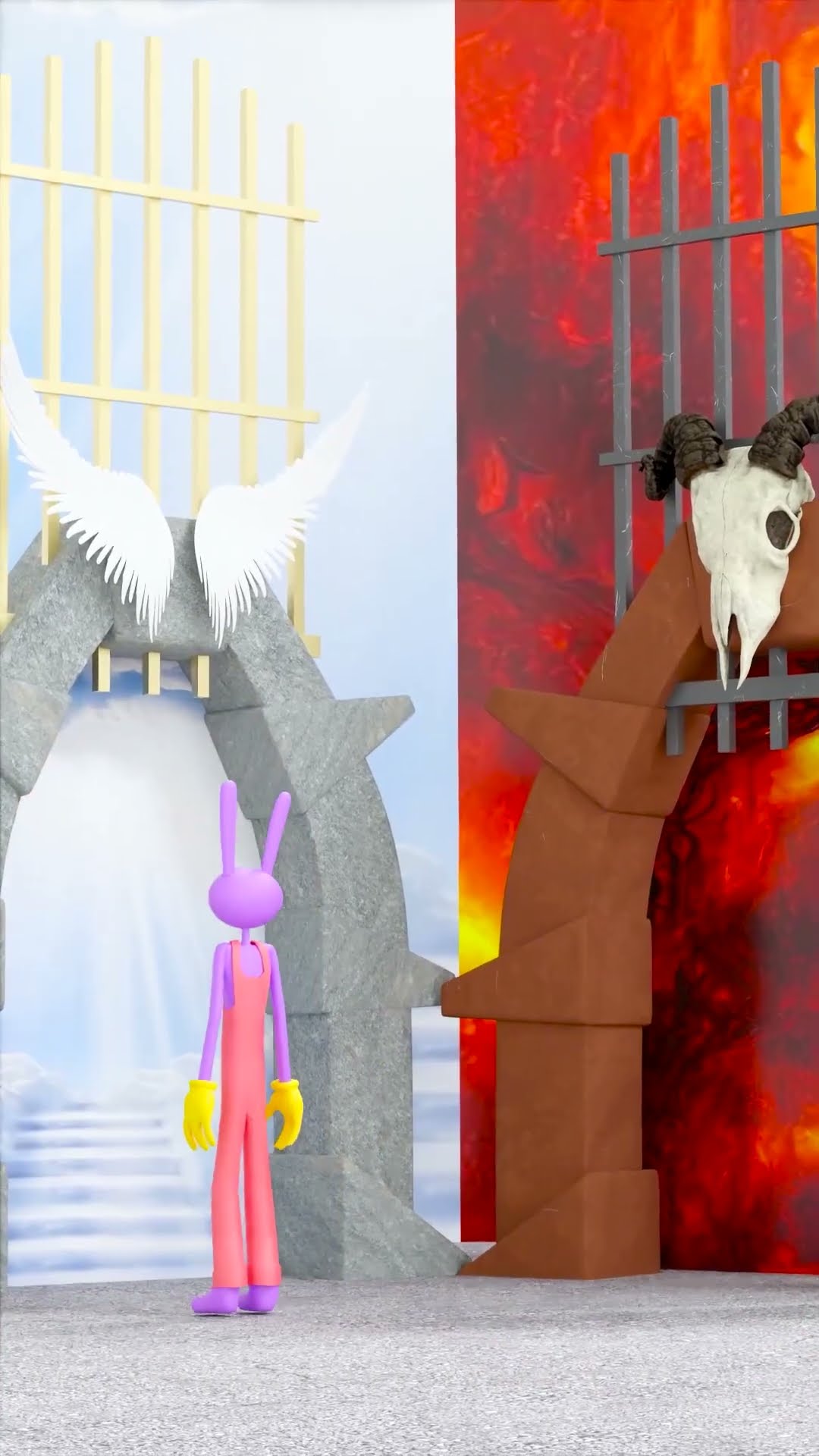 Team Heaven or Hell? Help Jax Choose Where He Deserve To Go? #shorts #theamazingdigitalcircus
