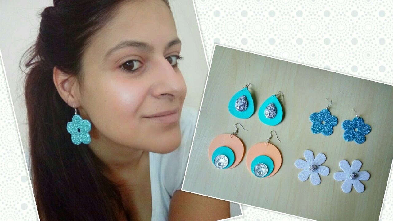 Orecchini fai da te in gomma Eva