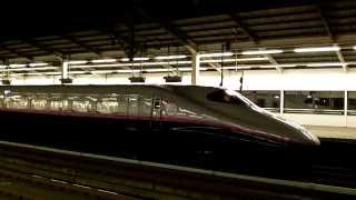 E2系J編成とE3系L編成(154B)_宇都宮駅4番線発車(夜景)