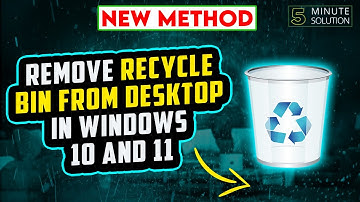 How to remove recycle bin from desktop in Windows 10 and 11