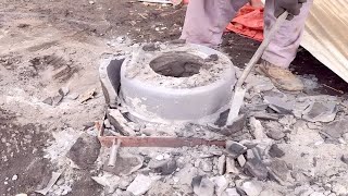 巴基斯坦露天作坊用废铁熔化打造刹车鼓全过程