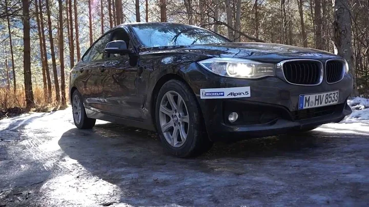 Test New Michelin Alpin 5 (winter) tyre grip on ice with a BMW 3GT