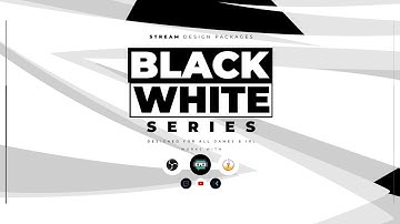 Full Twitch Stream Design Pack - Animated "Black White Series" Stream Overlay Package