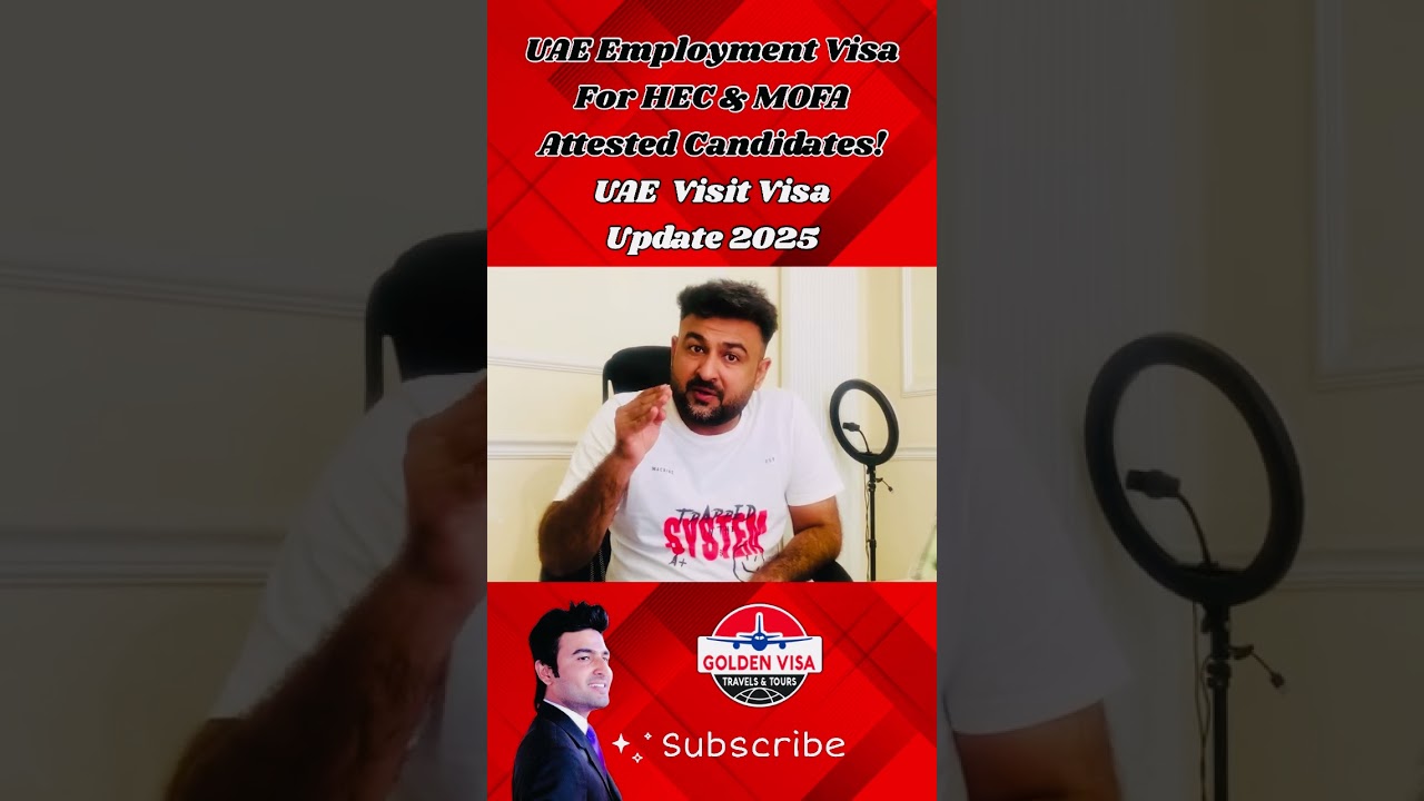 UAE Employment Visa For HEC & MOFA Attested Candidate! 