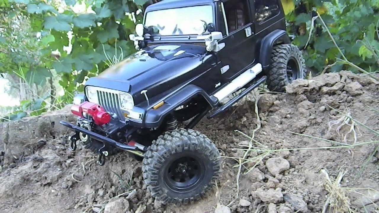 rc scaler axial scx 10 jeep yj replica rc4wd black YouTube