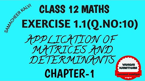 Class12 Maths Ex1.1(Qno:10)Application of matrices and determinants chapter1#sbo#sbotvm#workfromhome