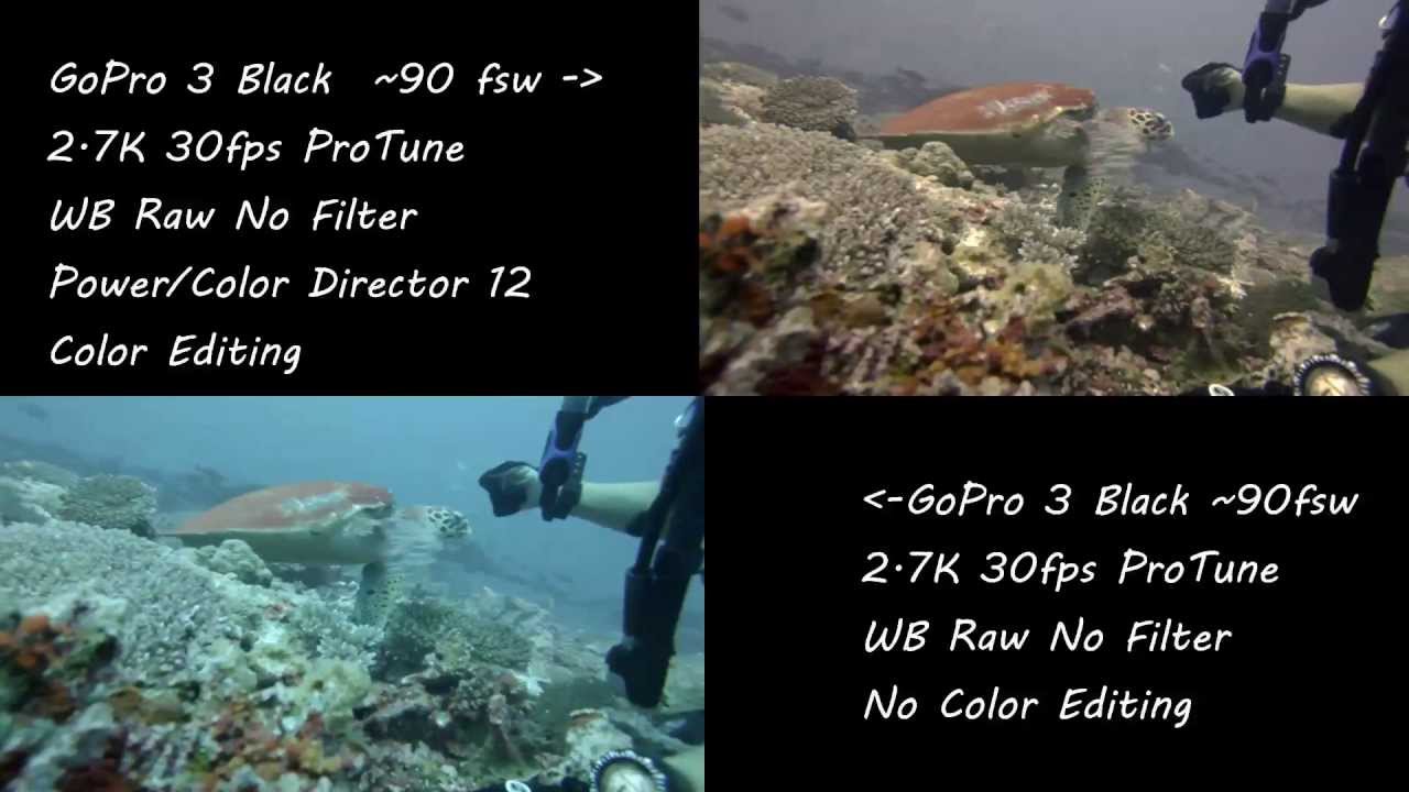 Color Correction Protune WB Raw GoPro 3 Black PowerDirector 12 YouTube