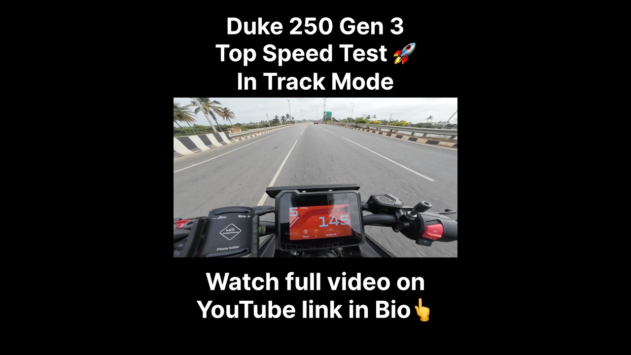 Ktm Duke 250 Gen 3 Track Mode speed test 🚀 