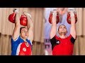 Crazy records in kettlebell jerk with 2 x 32 kg by Ivan Denisov and Ilya Tashlanov