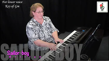 Sailor-boy - Lower - Key of G minor - Britten - Karaoke with Brenda