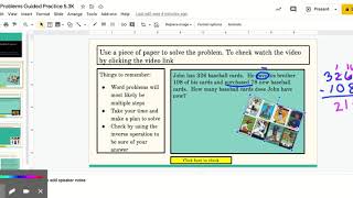 Word Problems Guided Practice 5.3K - Google Slides