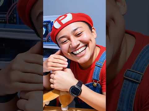 A cat comes out of the computer #funny