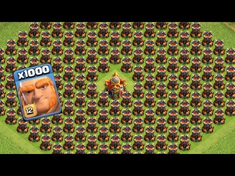 Max level Bomb Tower bass vs max level 1000 Giants | Clash of Clans ...