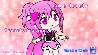 【Gacha Club】🎀Happiness Charge Precure❤️Cure Lovely💕 Transformation ✨(桃可婭Tekia)