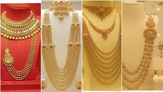 new designing jewellery gold mala set earrings,rings,Mala set gold designing idea.