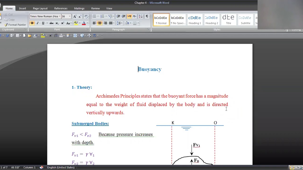 ميكانيك الموائع (فلود) - موضوع الطفو