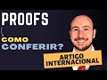 Artigo científico internacional aprovado, como conferir os proofs?