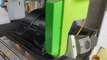 Five-axis CNC machine cutting product live video