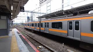 中央線209系1000番台 快速東京行き 立川駅到着