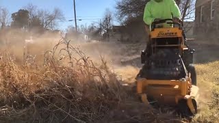 Hopefully I prevented a fire by mowing this dry super overgrown corner lot for free