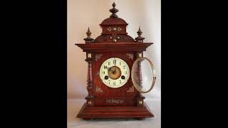 German Castle Shaped Table Clock 1900 H B