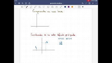 Componentes en una base y vector definido por dos puntos