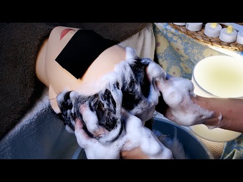 노토킹ASMR 샴푸, 브러싱, 두피마사지, 머리만지기, 머리감겨주기 / 잠오는소리 no talking ASMR
