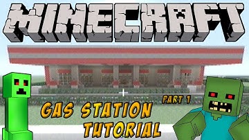 Minecraft Tutorial: How to build a Gas Station Part 1