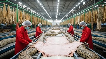 Inside the Snakeskin Tanning Factory – (Full Process) How Rare Python Boots Are Made