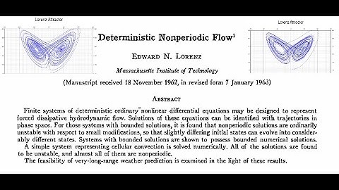 From the Two-Body Problem to Deterministic Nonperiodic Flow