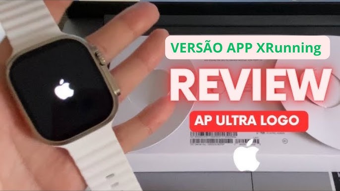 RÉPLICA APPLE WATCH SERIES 8 41MM COM LOGO DA MAÇÃ VERSÃO APP XRUNNING -  UNBOXING REVIEW ✓ 