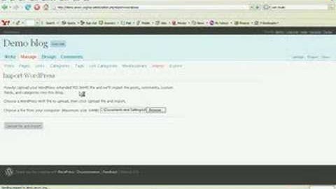 How to import WP database