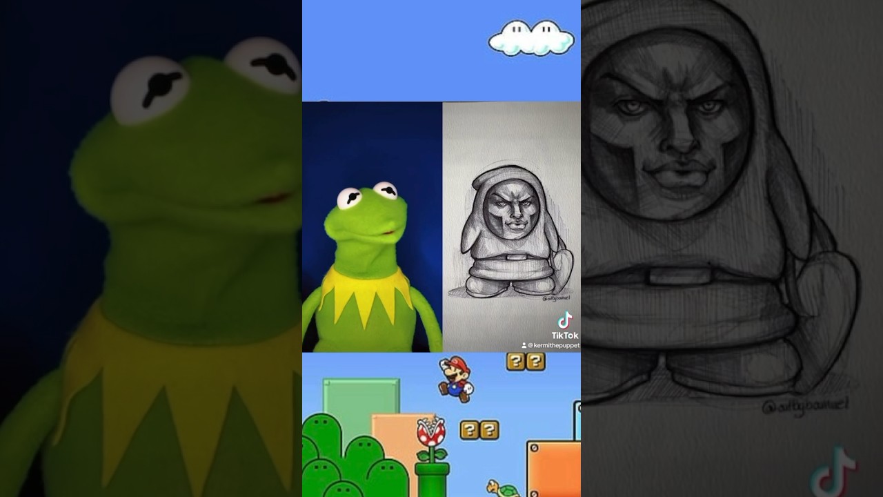 Super Mario Shy Guy Mewing With Kermit The Frog TIKTOK